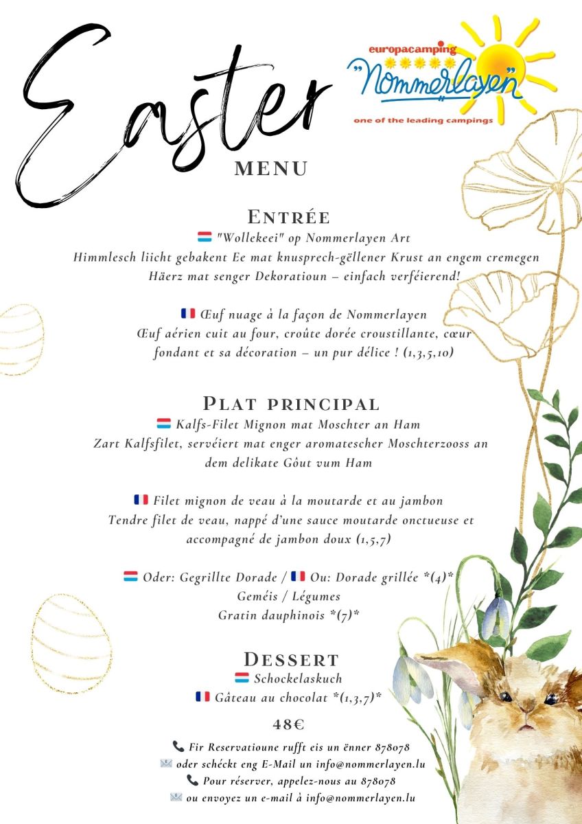 Menu dimanche et jours de fêtes: White-and-Gold-Watercolor-F...