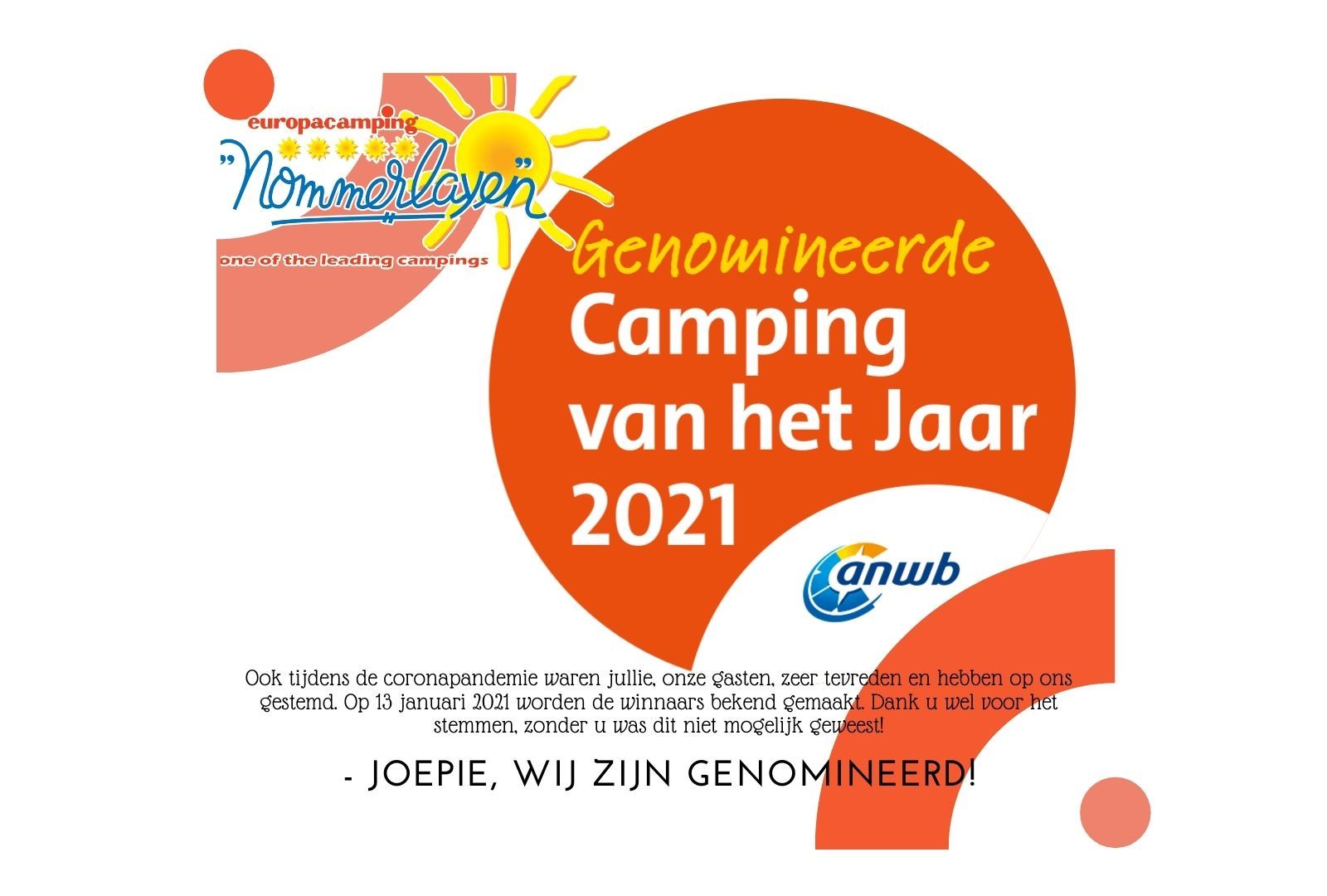 Camping Van Het Jaar 2021 Anwb Camping Van Het Jaar Europacamping Nommerlayen
